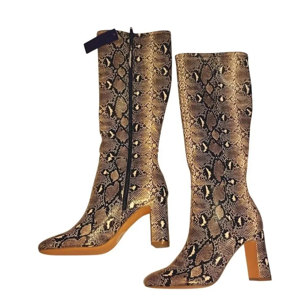 Madden Girl Yasmin Snakeskin Tall Boots - Size 6.5M - NEW